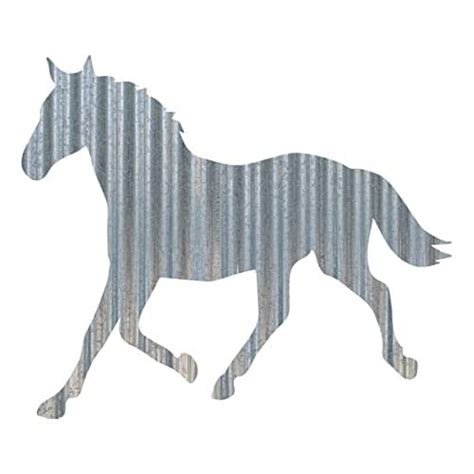 Rustic 3D Corrugated Metal Animal Signs (Horse Head, 24 Inch)